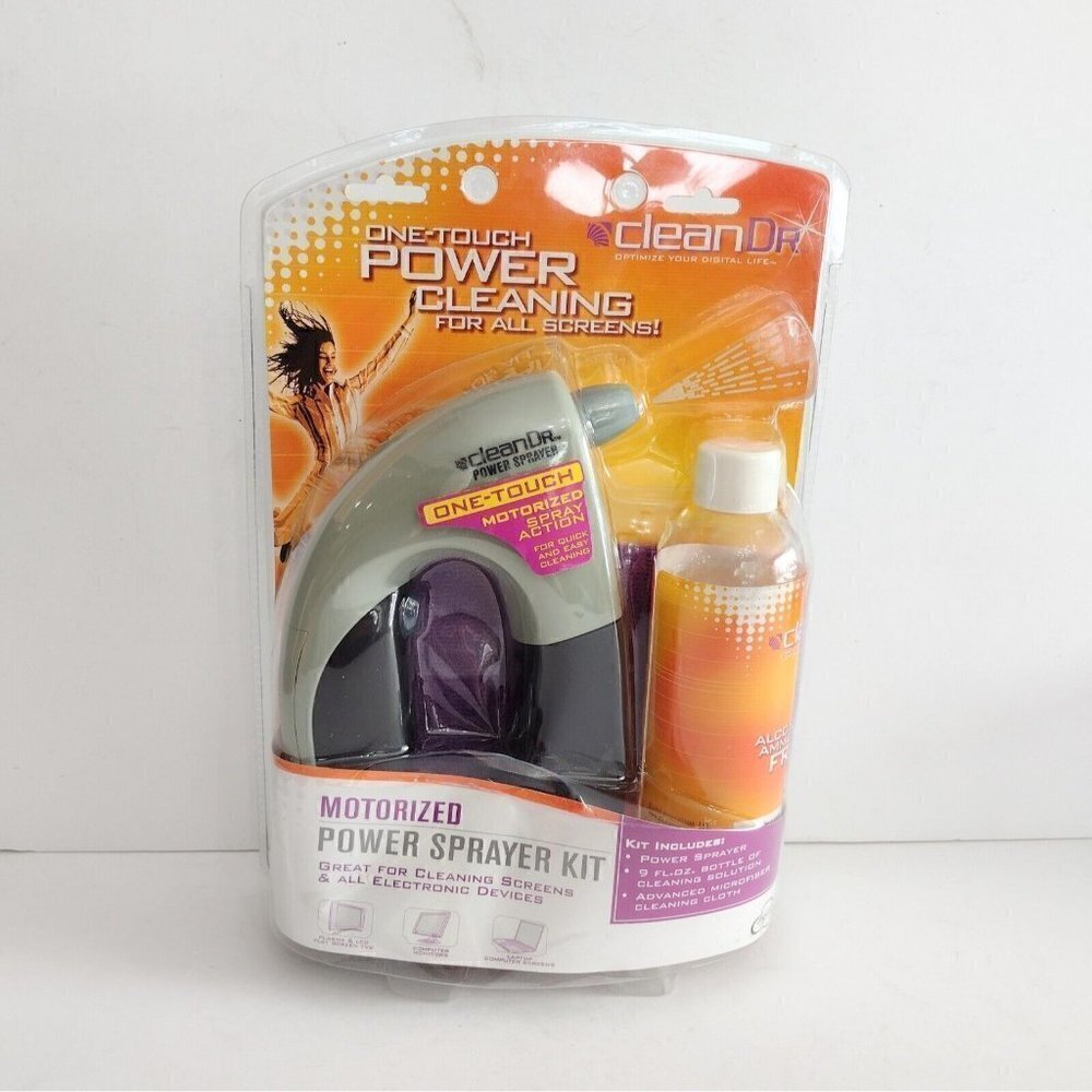 New Sealed Clean Dr Motorized Power Spray Kit 6011700 Cleans TV/Computer